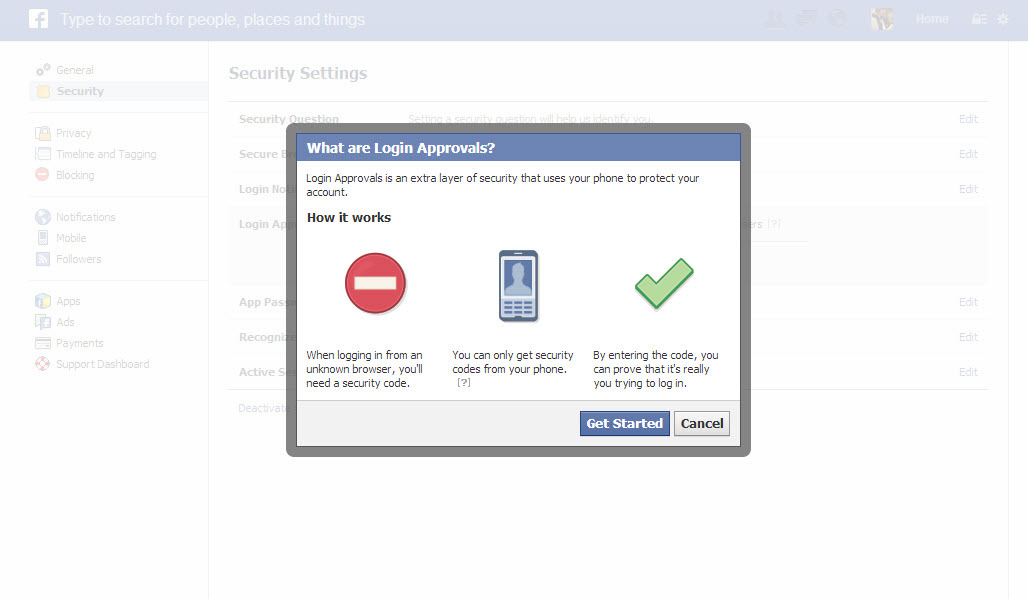  facebook two-factor authenticatio