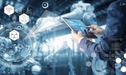 Person practicing engineering projects and simulations through online learning