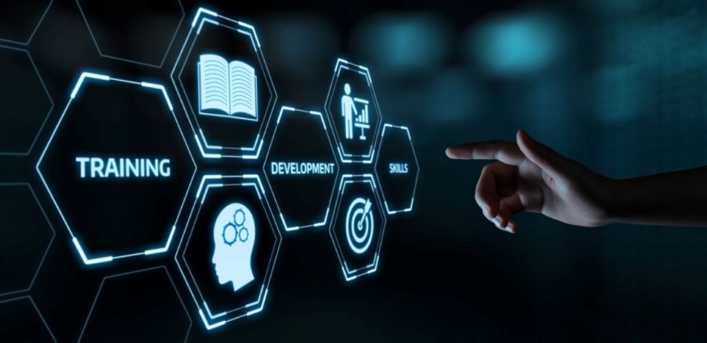 Student learning engineering skills online using a laptop and digital courses